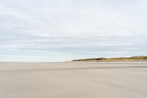 Blick auf den Spiekerooger Strand in Richtung Osten