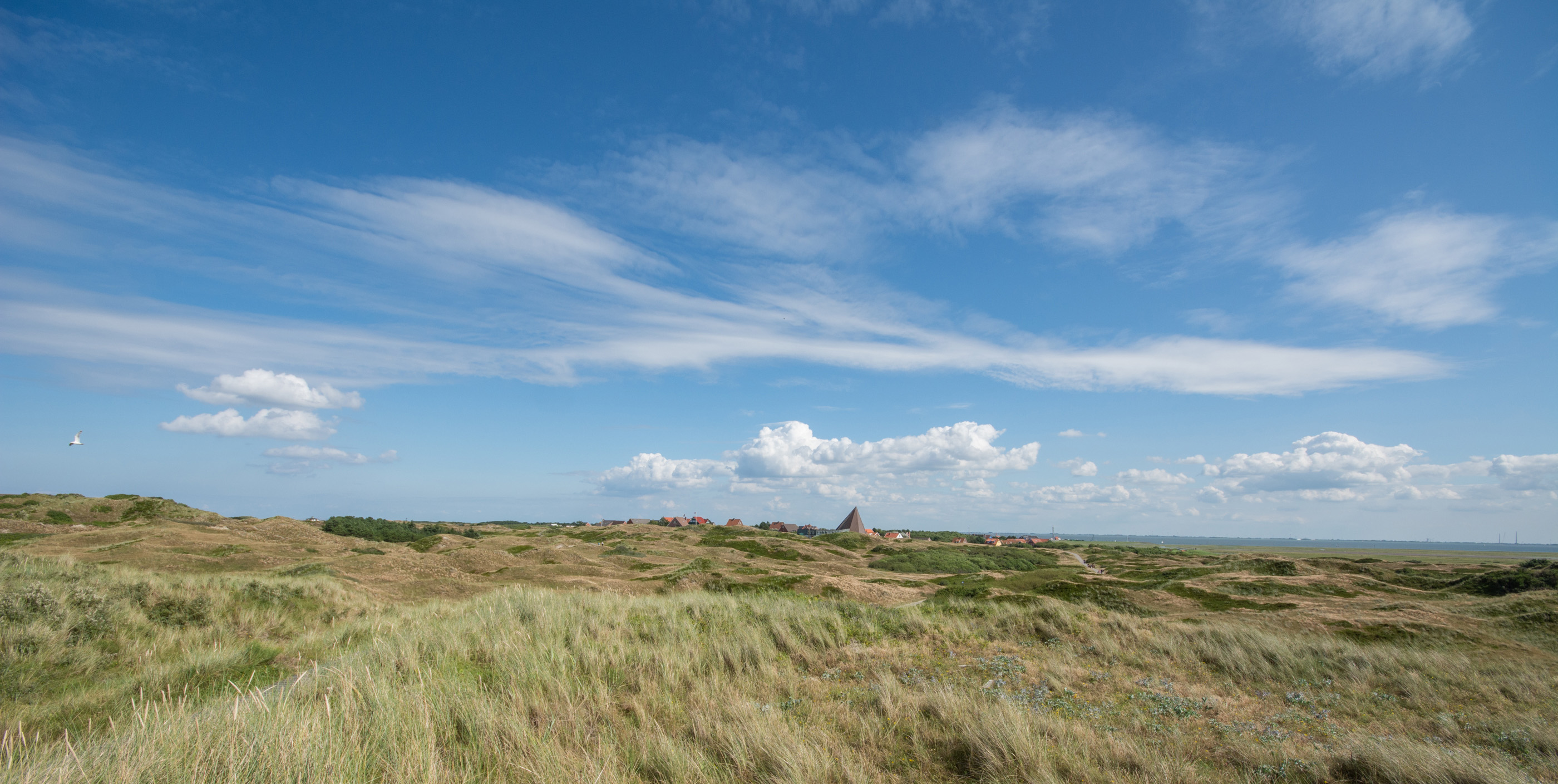 Ein Blick auf die Dünen mit schöner Wolkenformation auf Spiekeroog.