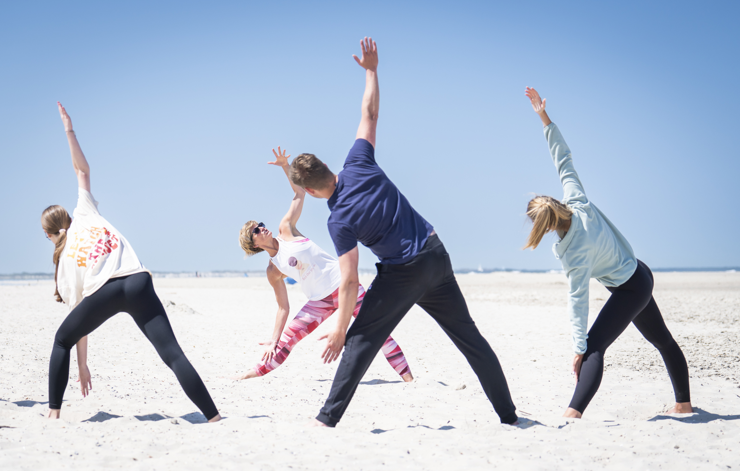 Strandsportgruppe am Strand von Spiekeroog 