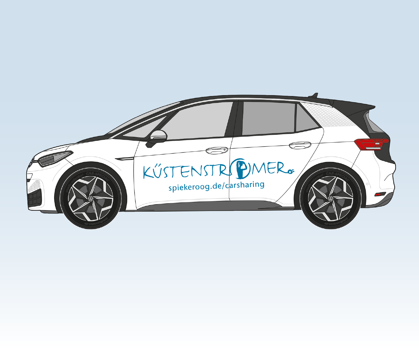 Küstenstromer Auto Skizze 