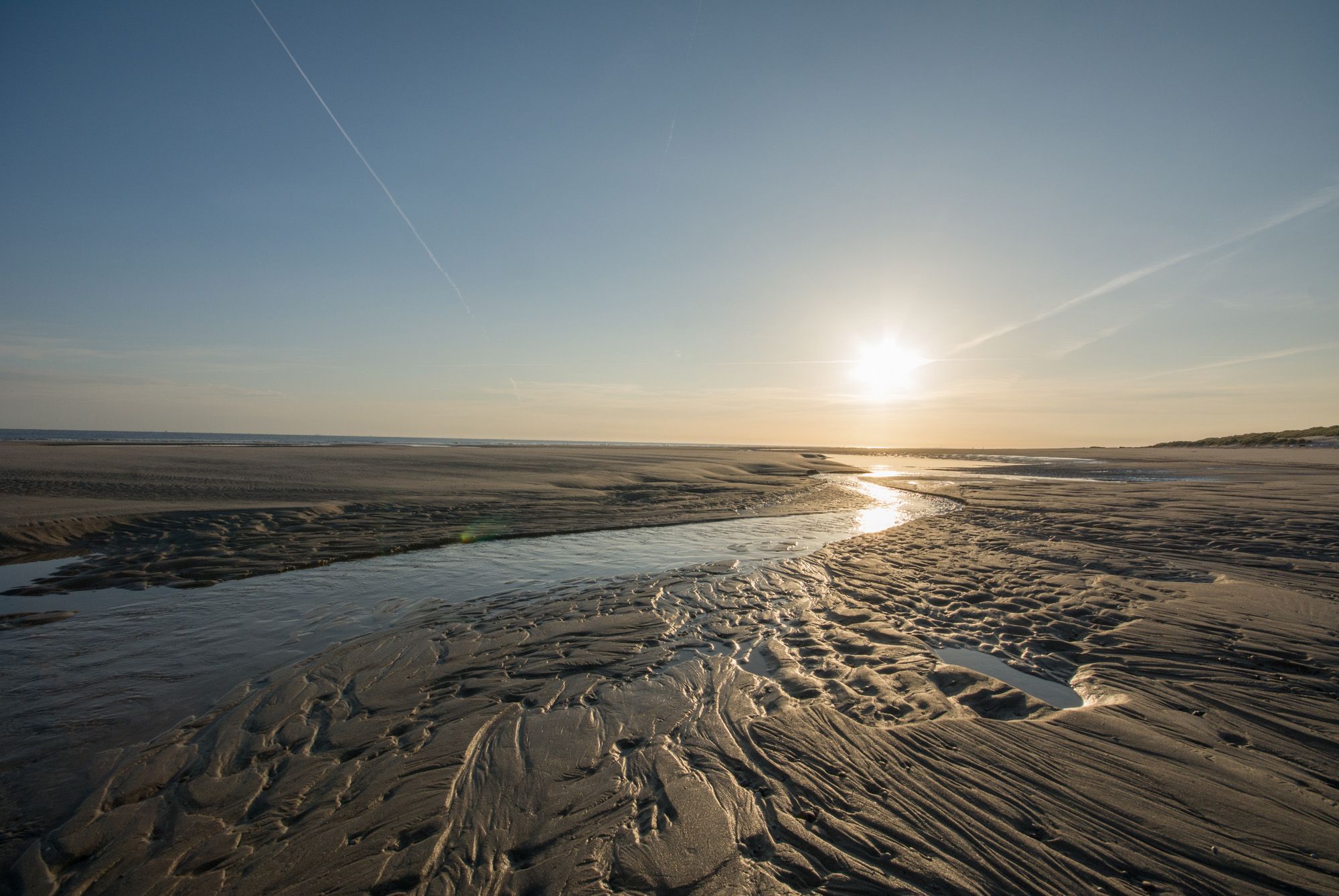 Ein Priel im UNESCO-Weltnaturerbe Wattenmeer vor Spiekeroog