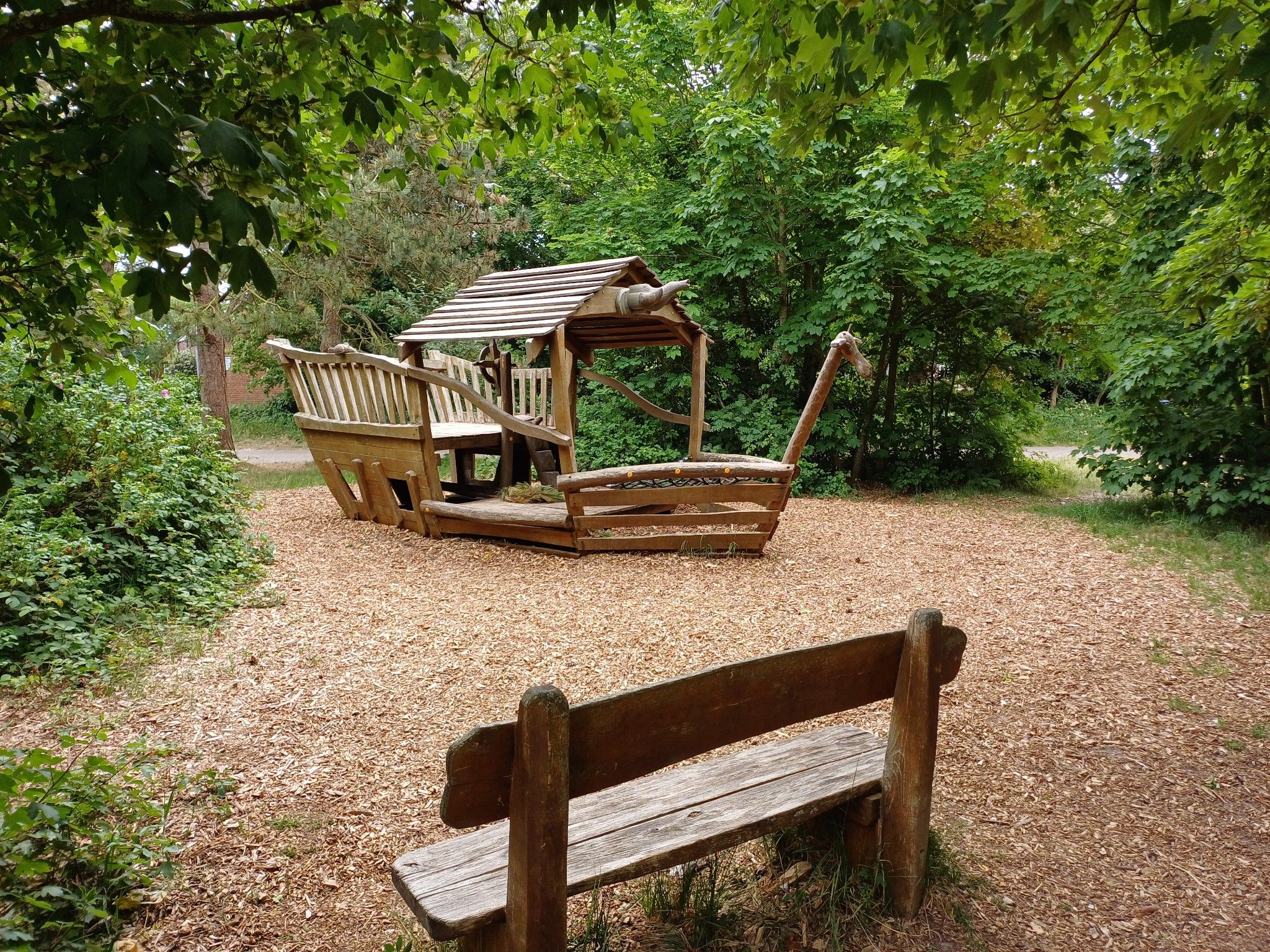 Spielplatz Arche Noah mit Holzschiff auf Spiekeroog