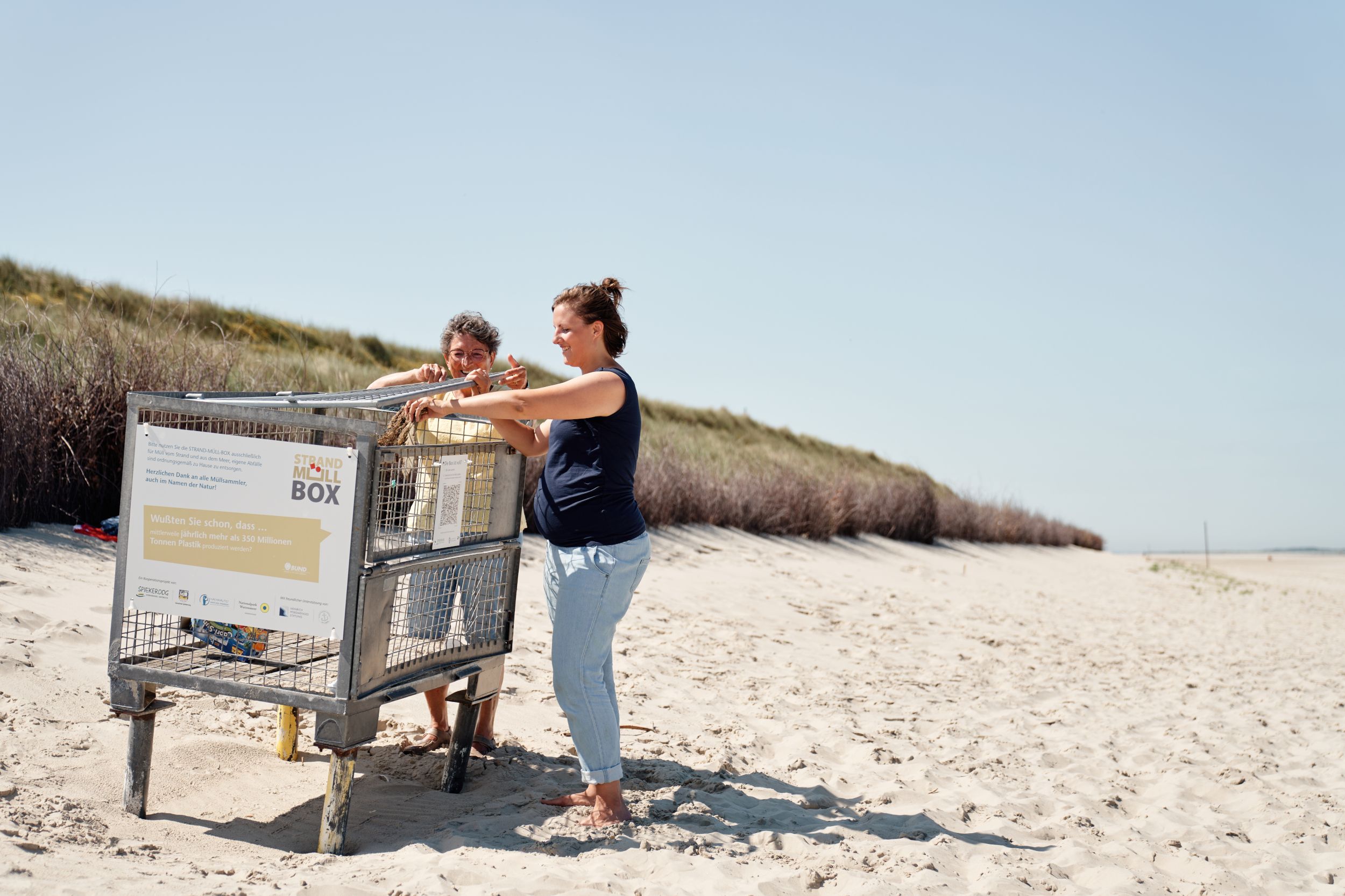 Nutzung der Strandmüllboxen auf Spiekeroog 